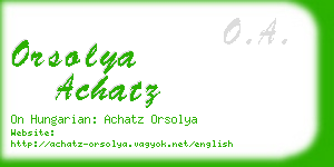 orsolya achatz business card